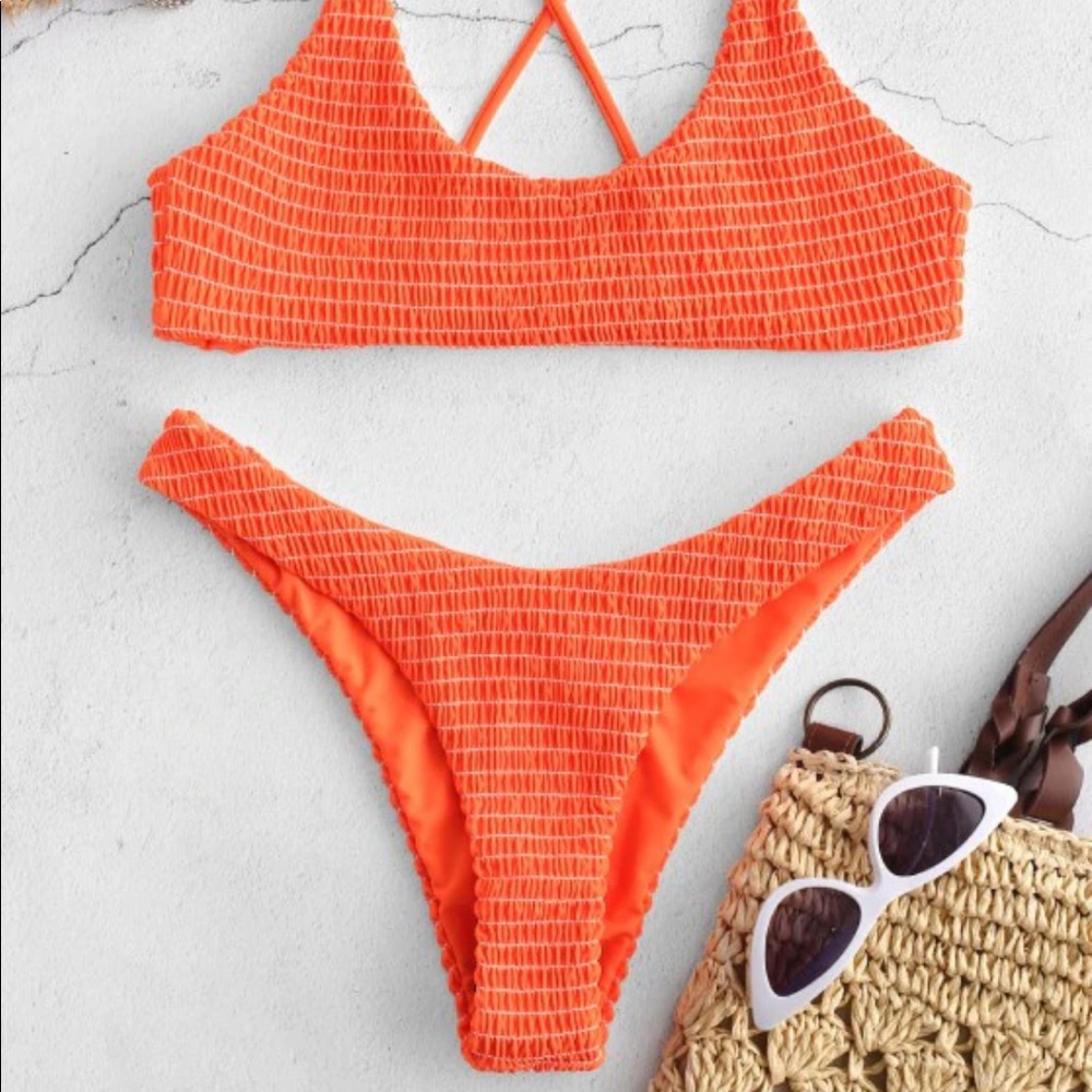 Neon Orange bikini set